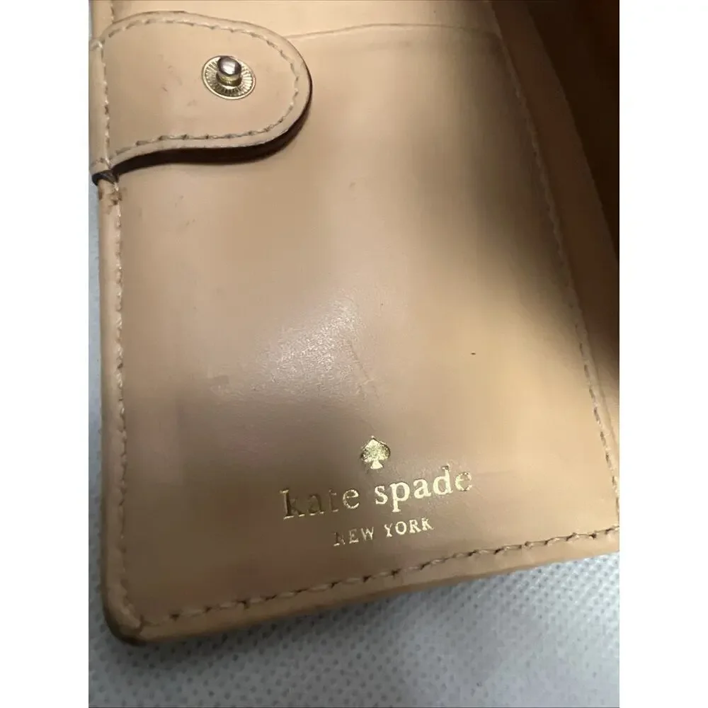 Kate Spade New York Black Saffiano Leather Wristlet Wallet Carryall